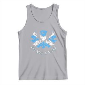 Funny Scottish Thistle I Am Not A Weed Tank Top Scotland Flag TS11 Athletic Heather Print Your Wear