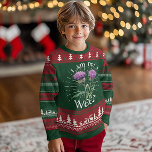 Funny Scottish Thistle I Am Not A Weed Knit Sweatshirt TS11 Christmas Print Your Wear