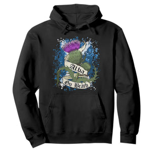 Alba Gu Brath Hoodie Vintage Thistle Flower Scottish Scotland Flag Saltire TS11 Black Print Your Wear