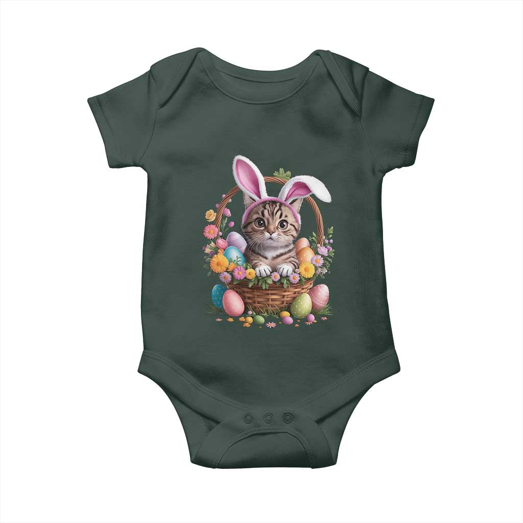 Funny Easter Day Cat Bunny Ears Egg Basket Baby Onesie TS11 Print Your Wear