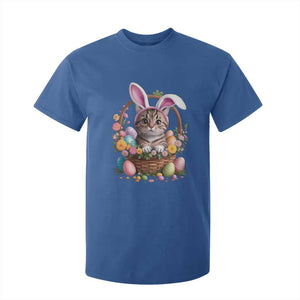 Funny Easter Day Cat Bunny Ears Egg Basket T Shirt For Kid TS11 Royal Blue Print Your Wear