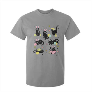 Funny Black Cat With Bunny Eggs Easter Day T Shirt For Kid TS11 Sport Gray Print Your Wear