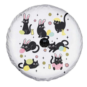Funny Black Cat With Bunny Eggs Easter Day Spare Tire Cover TS11 Print Your Wear