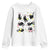 Funny Black Cat With Bunny Eggs Easter Day Youth Sweatshirt TS11 White Print Your Wear
