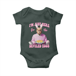 Funny Easter Day Trump Baby Onesie I'm Just Here For The Deviled Eggs Bunny Ears TS11 Print Your Wear