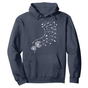 Military Child Month Hoodie Brave Enough To Bloom Wherever We Land Dandelion Flowers TS11 Navy Print Your Wear