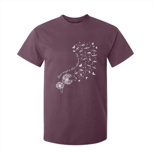 Military Child Month T Shirt For Kid Brave Enough To Bloom Wherever We Land Dandelion Flowers TS11 Maroon Print Your Wear