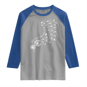 Military Child Month Raglan Shirt Brave Enough To Bloom Wherever We Land Dandelion Flowers TS11 Sport Gray Royal Print Your Wear