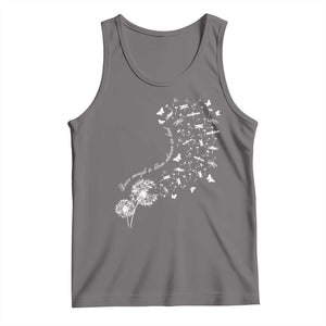 Military Child Month Tank Top Brave Enough To Bloom Wherever We Land Dandelion Flowers TS11 Deep Heather Print Your Wear