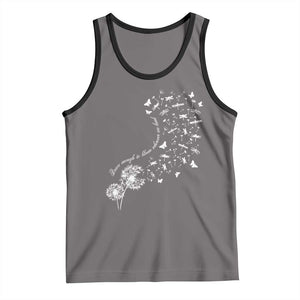 Military Child Month Tank Top Brave Enough To Bloom Wherever We Land Dandelion Flowers TS11 Deep Heather Black Print Your Wear