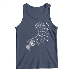 Military Child Month Tank Top Brave Enough To Bloom Wherever We Land Dandelion Flowers TS11 Navy Print Your Wear