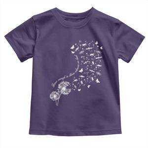 Military Child Month Toddler T Shirt Brave Enough To Bloom Wherever We Land Dandelion Flowers TS11 Purple Print Your Wear