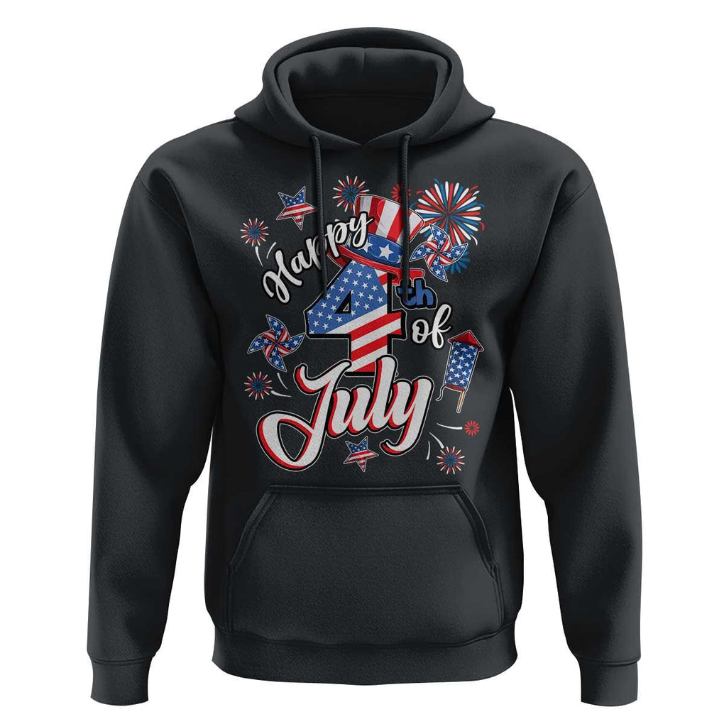 Funny Patriotic Independence Day Hoodie Happy 4th Of July American Firework TS11 Black Print Your Wear