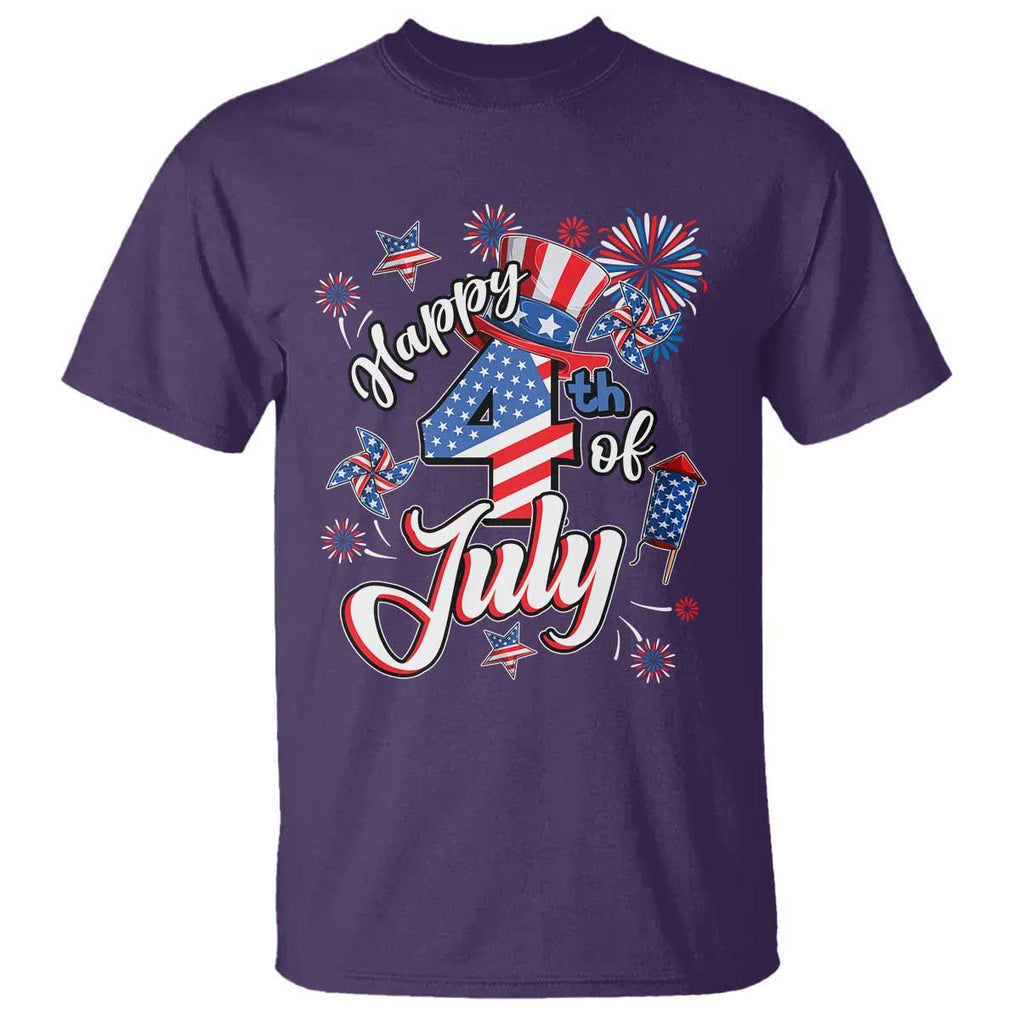 Funny Patriotic Independence Day T Shirt Happy 4th Of July American Firework TS11 Purple Print Your Wear