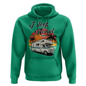 Funny Sarcastic Camping Hoodie I Sleep Around Camper Van TS11 Irish Green Print Your Wear