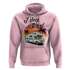 Funny Sarcastic Camping Hoodie I Sleep Around Camper Van TS11 Light Pink Print Your Wear