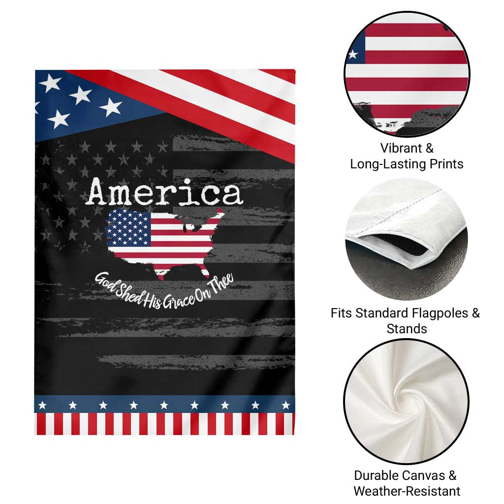 Funny America God Shed His Grace On Thee 4th of July Garden Flag TS11 Print Your Wear