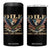 Funny 4th Of July DILF Damn I Love Freedom 4 in 1 Can Cooler Tumbler Bald Eagle American Flag TS11 One Size: 16 oz Black Print Your Wear