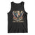 Funny 4th Of July DILF Damn I Love Freedom Tank Top Bald Eagle American Flag TS11 Black Print Your Wear