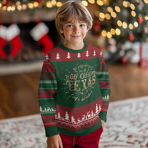 Funny On The Eight Day God Created Texas And It Was Awesome Knit Sweatshirt American Texan TS11 Christmas Print Your Wear