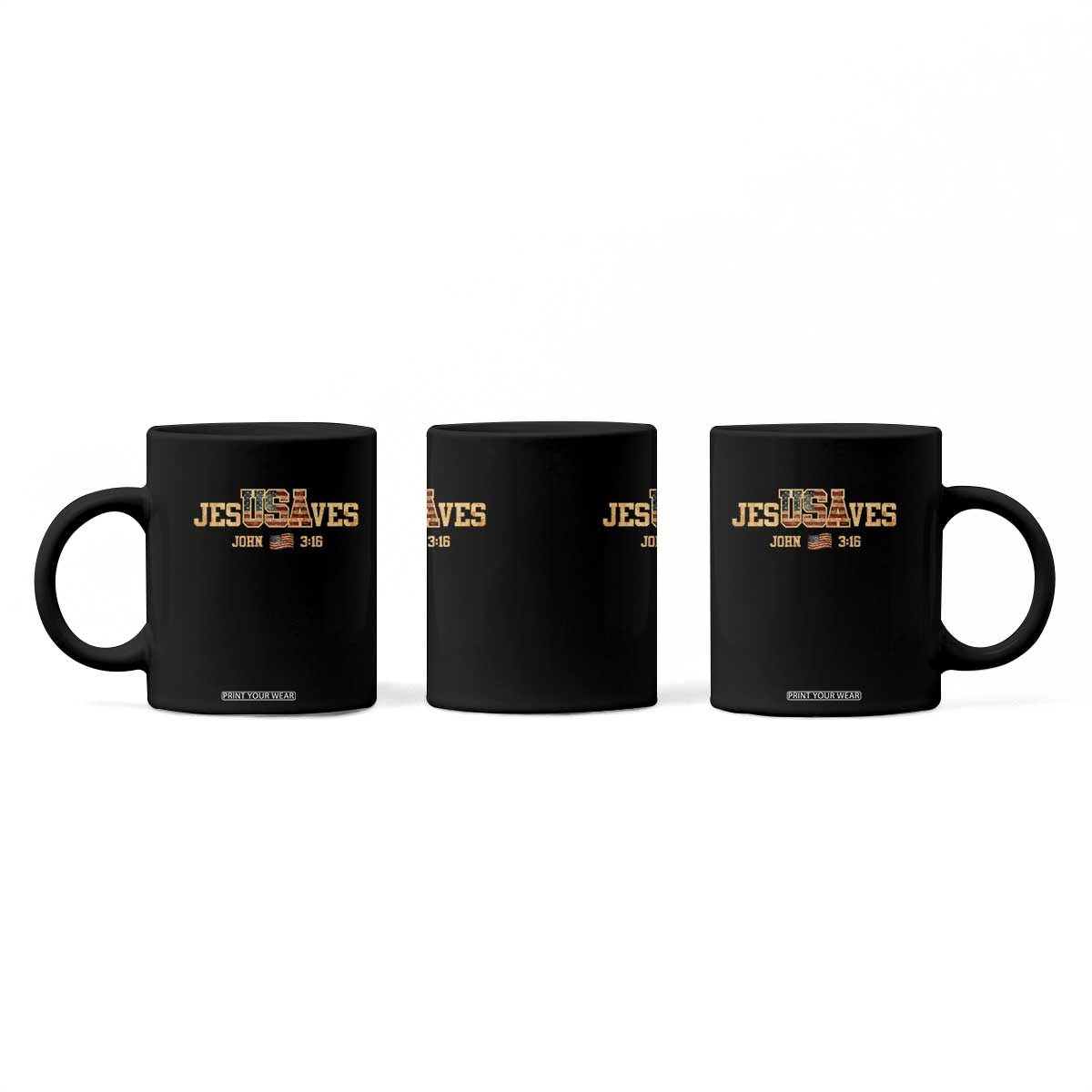 Funny Jesus Saves USA John 3 16 Coffee Mug Christian 4th Of July Bible Verse TS11 Print Your Wear