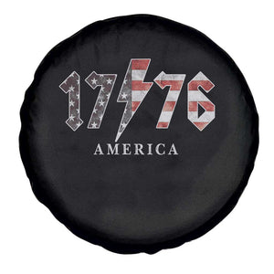 Patriotic 4th Of July 1776 America Classic Rock Spare Tire Cover Vintage American Flag TS11 Print Your Wear