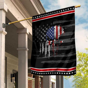 Funny 4th Of July Vintage American Flag Skull Skeleton Patriotic Garden Flag TS11 Distressed Black Red Print Your Wear
