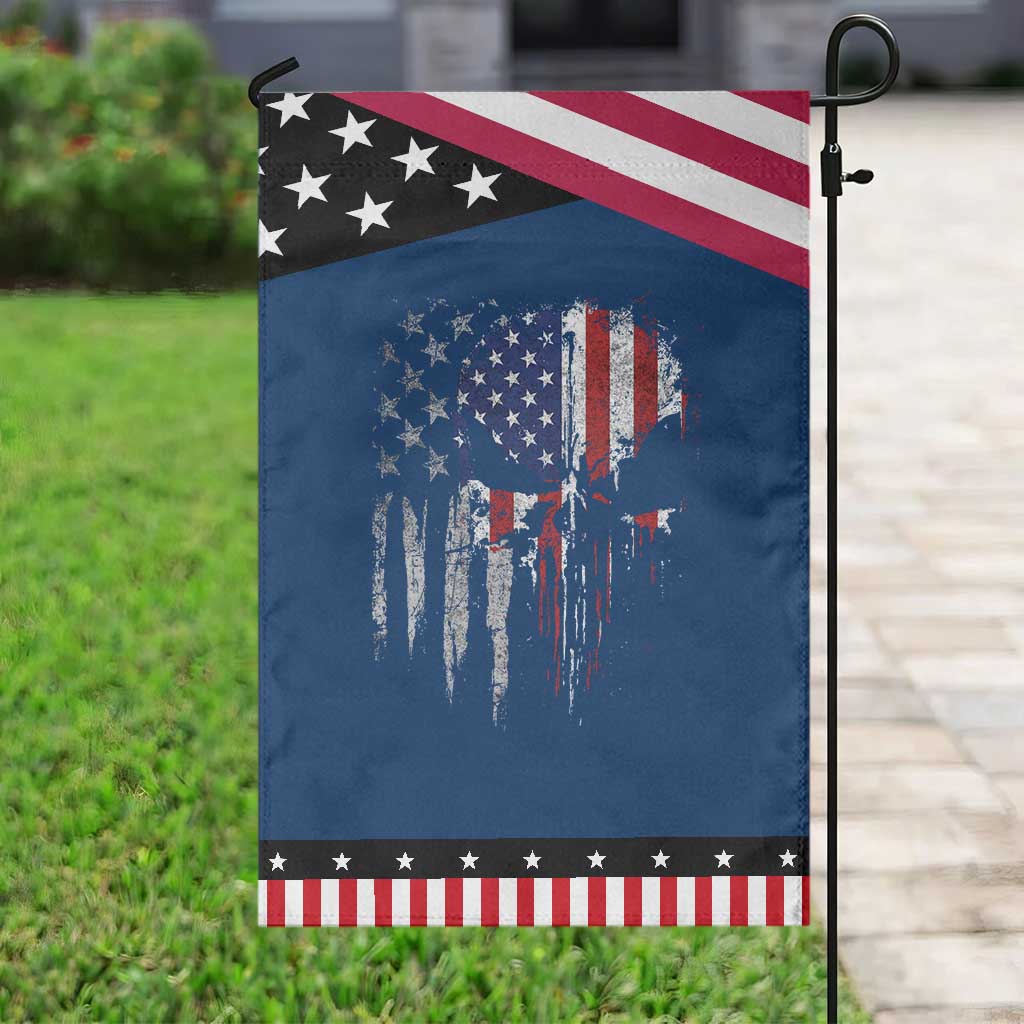 Funny 4th Of July Vintage American Flag Skull Skeleton Patriotic Garden Flag TS11 Classic Blue Black Print Your Wear
