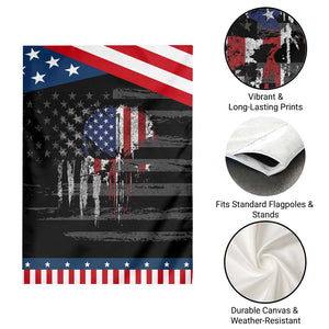 Funny 4th Of July Vintage American Flag Skull Skeleton Patriotic Garden Flag TS11 Print Your Wear