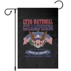1776 National Champions 250th Anniversary USA Garden Flag Land Of The Free Home Of The Brave TS11 Black Print Your Wear