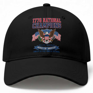 1776 National Champions 250th Anniversary USA Baseball Cap Land Of The Free Home Of The Brave