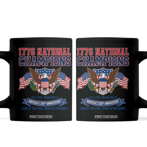 1776 National Champions 250th Anniversary USA Coffee Mug Land Of The Free Home Of The Brave