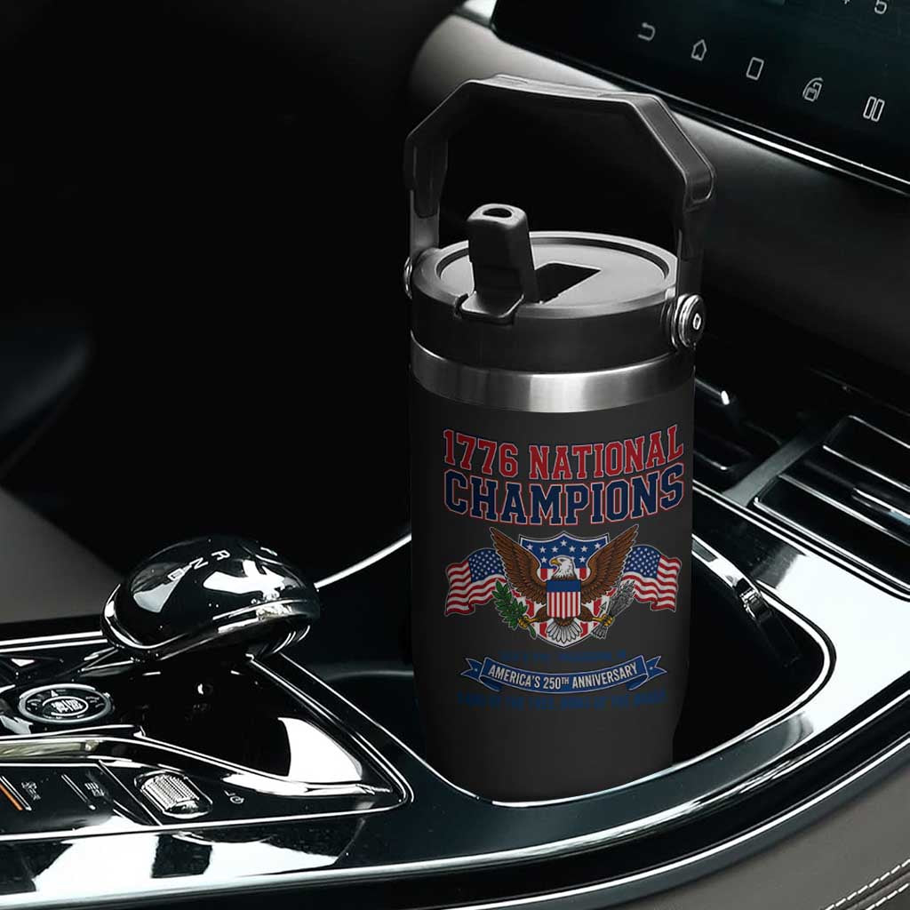 1776 National Champions 250th Anniversary USA Flip Straw Tumbler Land Of The Free Home Of The Brave TS11 Print Your Wear