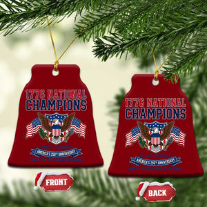 1776 National Champions 250th Anniversary USA Ceramic Ornament Land Of The Free Home Of The Brave
