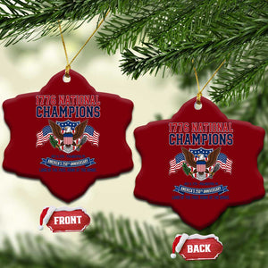1776 National Champions 250th Anniversary USA Ceramic Ornament Land Of The Free Home Of The Brave