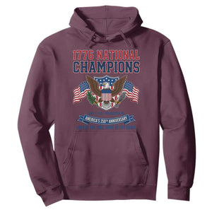 1776 National Champions 250th Anniversary USA Hoodie Land Of The Free Home Of The Brave