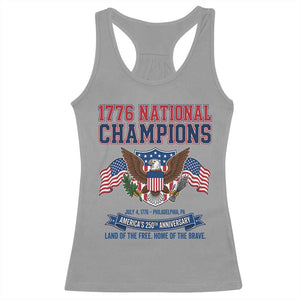 1776 National Champions 250th Anniversary USA Racerback Tank Top Land Of The Free Home Of The Brave