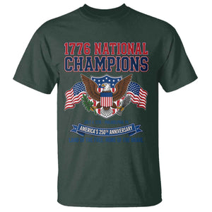 1776 National Champions 250th Anniversary USA T Shirt Land Of The Free Home Of The Brave