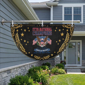 1776 National Champions 250th Anniversary USA Patriotic Fan Flag Land Of The Free Home Of The Brave