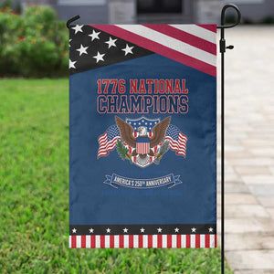 1776 National Champions 250th Anniversary USA Patriotic Garden Flag Land Of The Free Home Of The Brave TS11 Classic Blue Black Print Your Wear