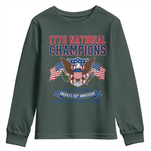 1776 National Champions 250th Anniversary USA Youth Sweatshirt Land Of The Free Home Of The Brave
