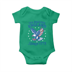 Tea Bagging England Since 1773 Baby Onesie Patriotic Eagle 4th of July