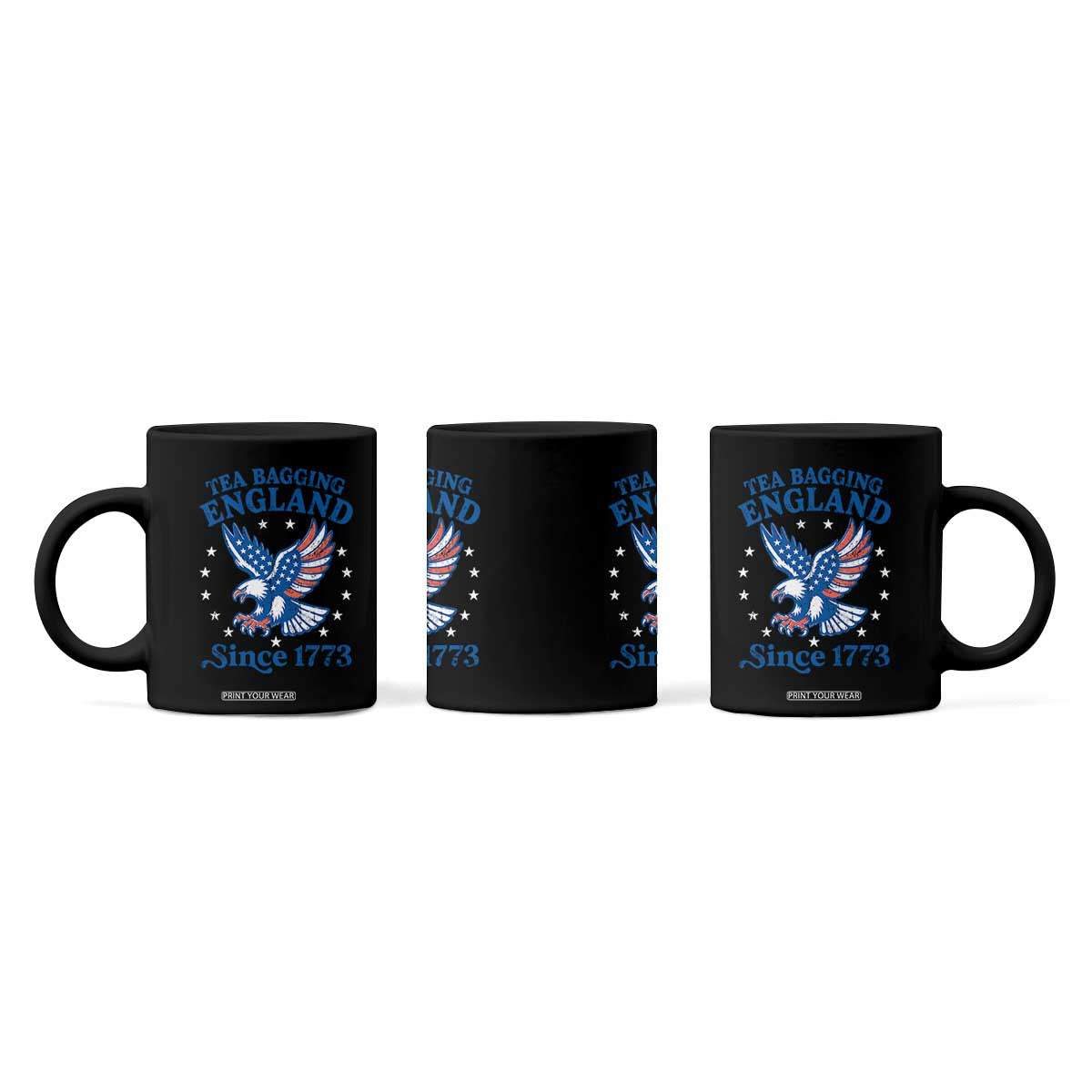 Tea Bagging England Since 1773 Coffee Mug Patriotic Eagle 4th of July