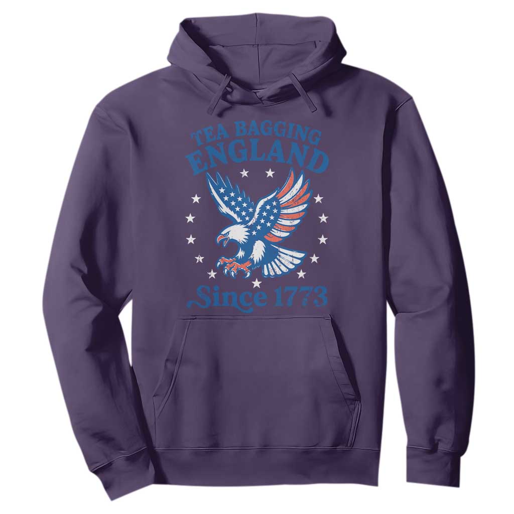 Tea Bagging England Since 1773 Hoodie Patriotic Eagle 4th of July