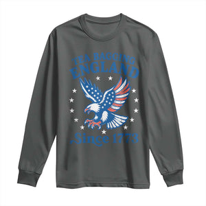 Tea Bagging England Since 1773 Long Sleeve Shirt Patriotic Eagle 4th of July