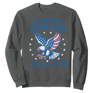 Tea Bagging England Since 1773 Sweatshirt Patriotic Eagle 4th of July