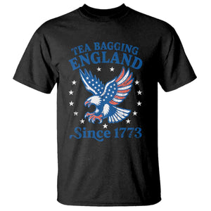 Tea Bagging England Since 1773 T Shirt Patriotic Eagle 4th of July