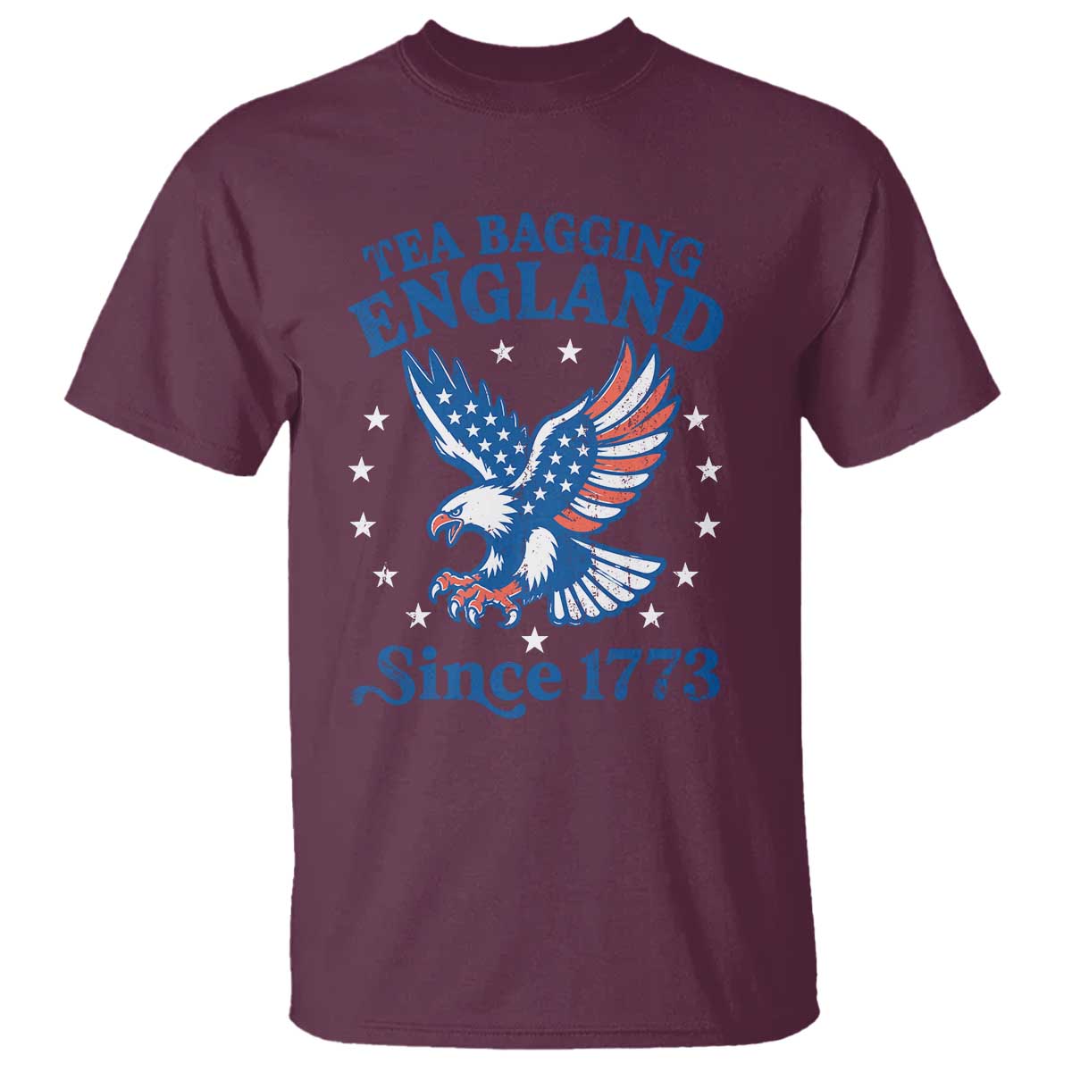 Tea Bagging England Since 1773 T Shirt Patriotic Eagle 4th of July