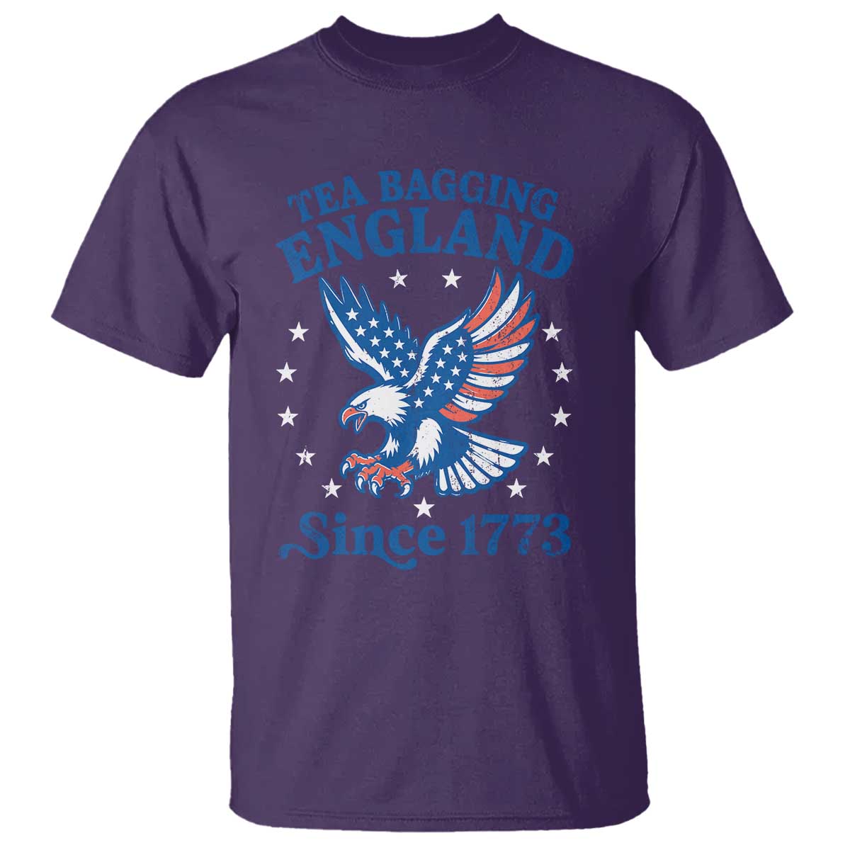 Tea Bagging England Since 1773 T Shirt Patriotic Eagle 4th of July