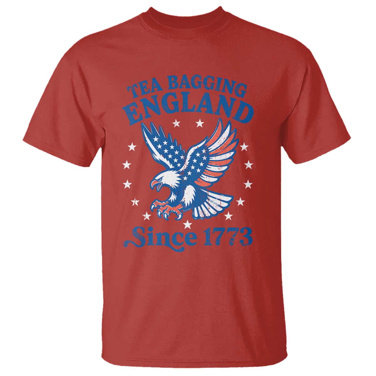 Tea Bagging England Since 1773 T Shirt Patriotic Eagle 4th of July